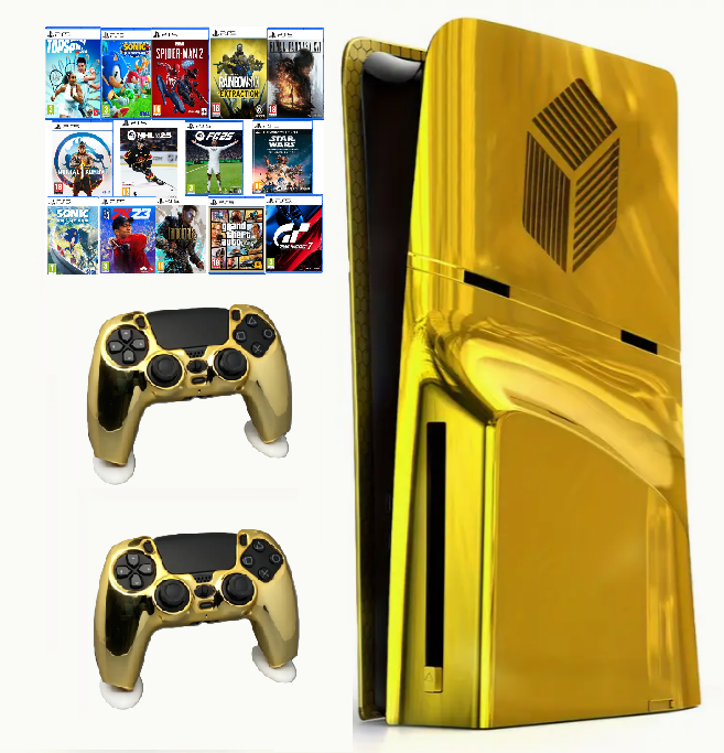 Ps5 Slim Med 2 Kontroller