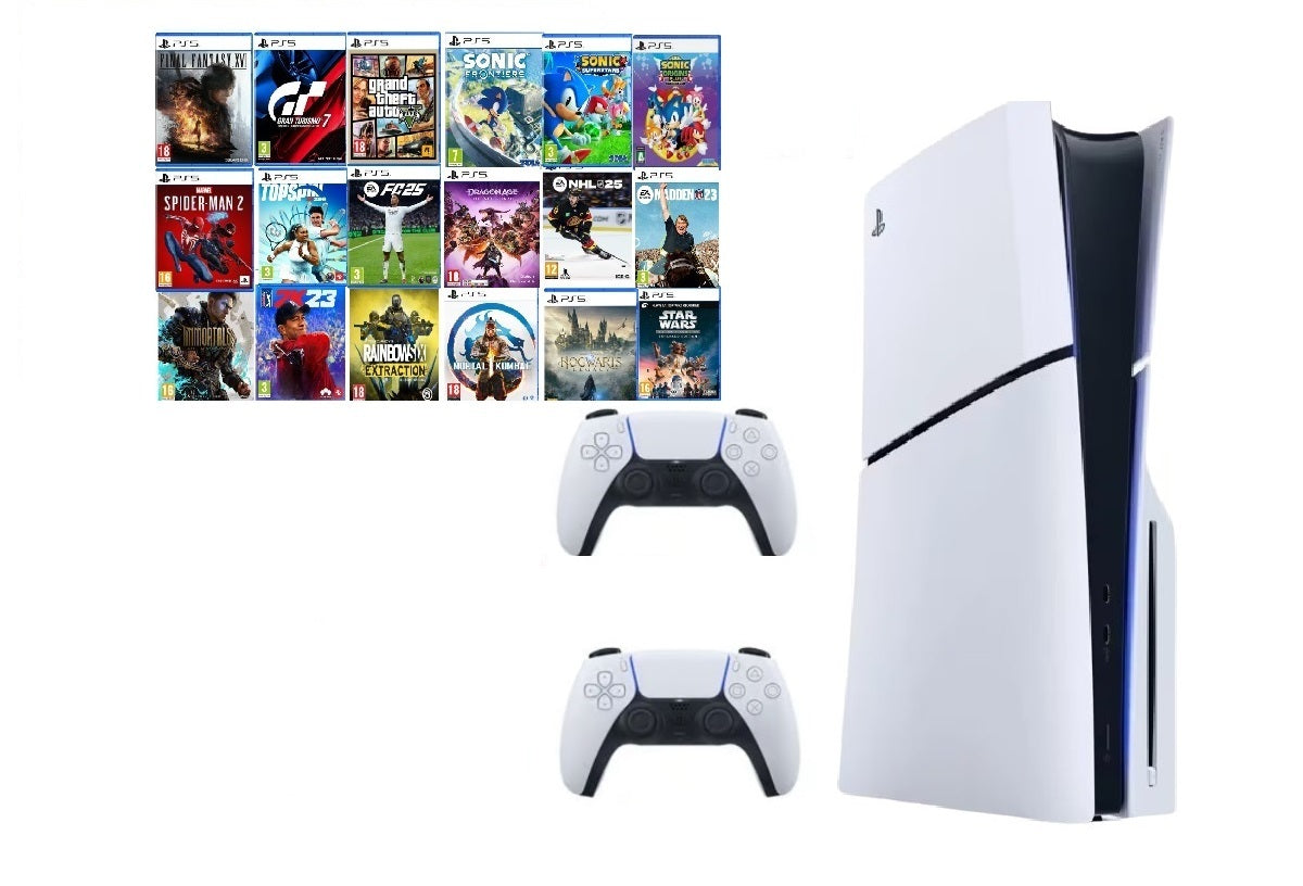Ps5 Slim Med 2 Kontroller