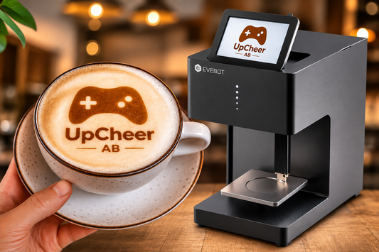 ☕ EVEBOT EB-Pro – Mat- &amp; Dryckesprinter | Personliga utskrifter på kaffe, macarons, kakor &amp; mycket mer