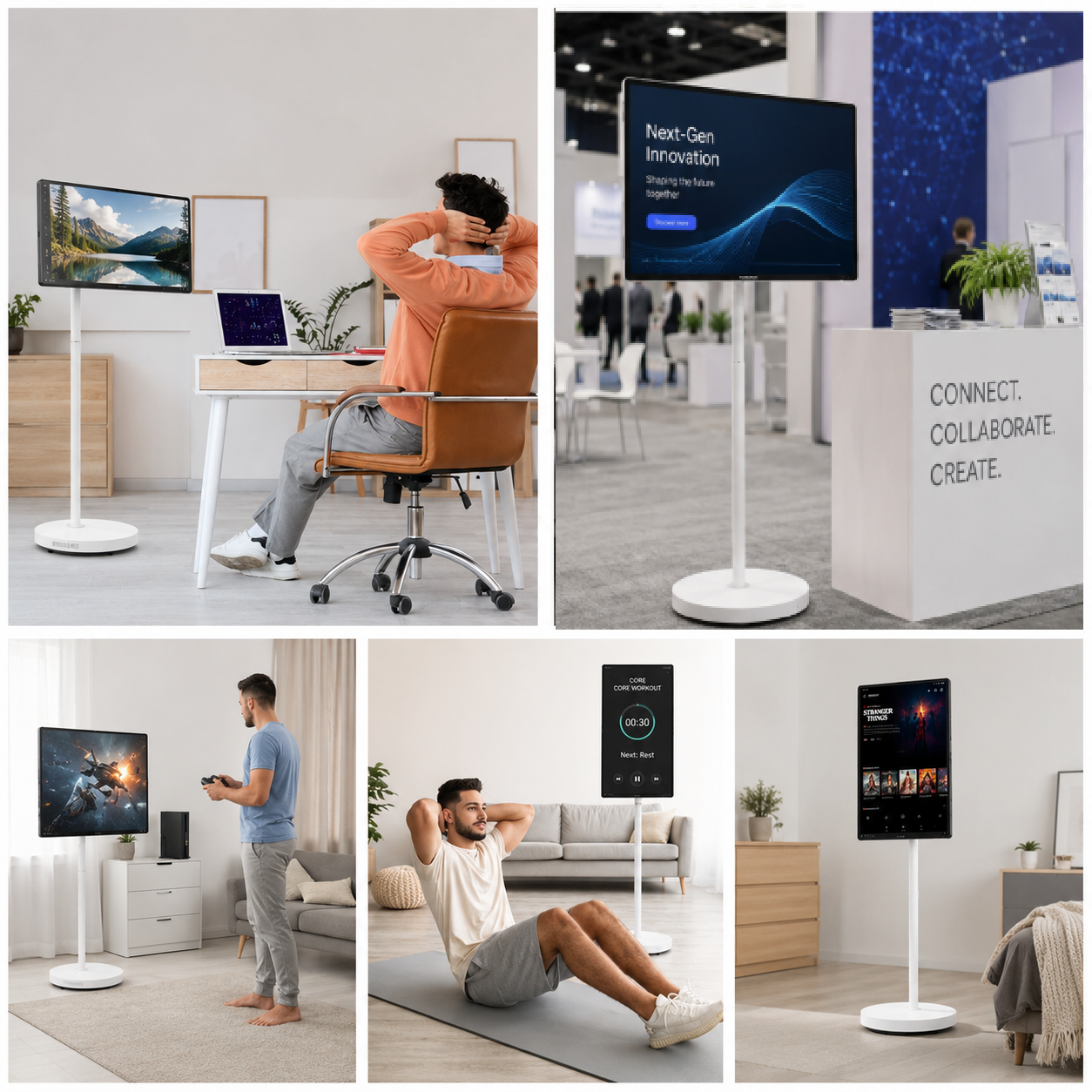 Thomson Go Plus Pro 27” 4K UHD Pekskärm – Flexibel skärm för event, mässor & underhållning 🎯