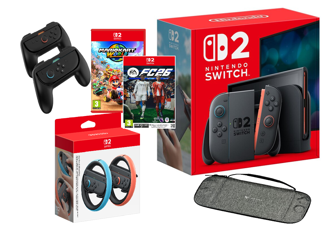 Nintendo Switch 2 med Mario Kart World + Extra Tillbehör