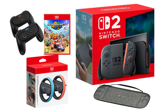 Nintendo Switch 2 med Mario Kart World + Extra Tillbehör