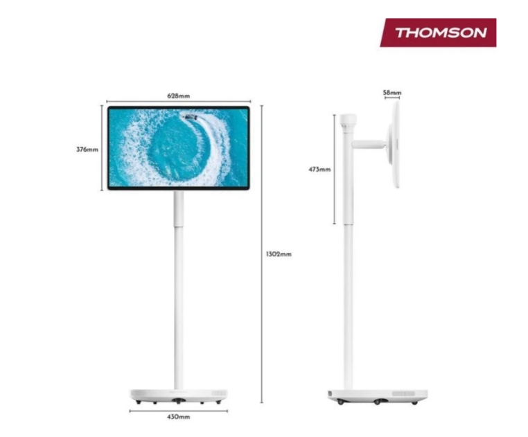 Thomson Go Plus Pro 27” 4K UHD Pekskärm – Flexibel skärm för event, mässor & underhållning 🎯