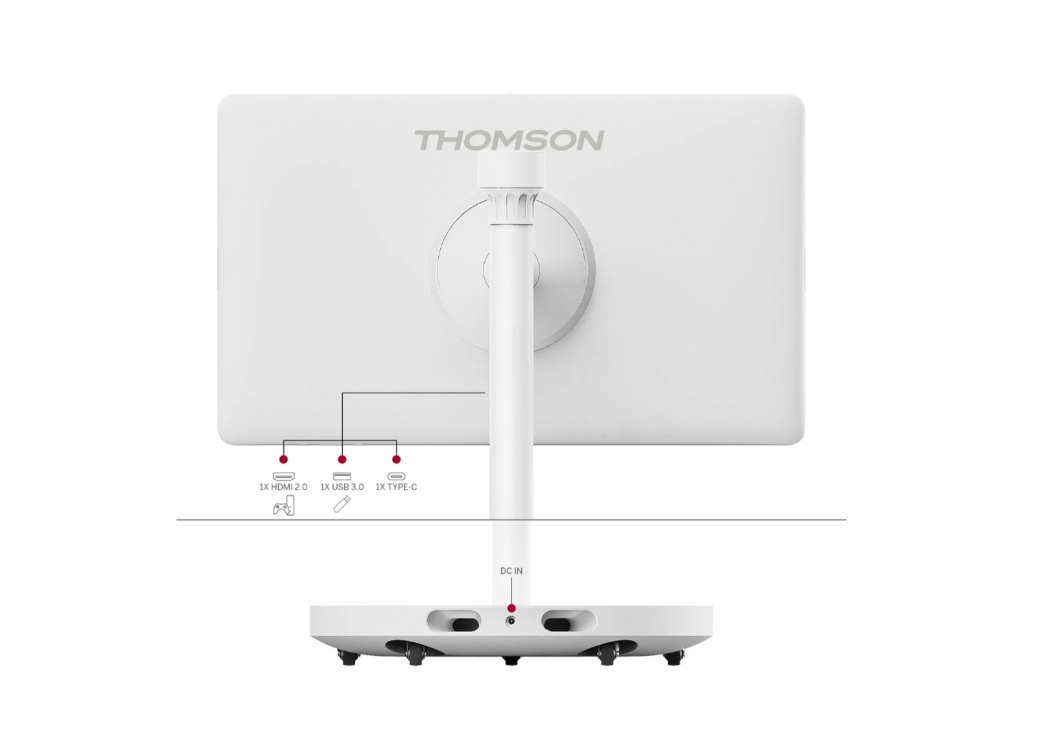 Thomson Go Plus Pro 27” 4K UHD Pekskärm – Flexibel skärm för event, mässor & underhållning 🎯